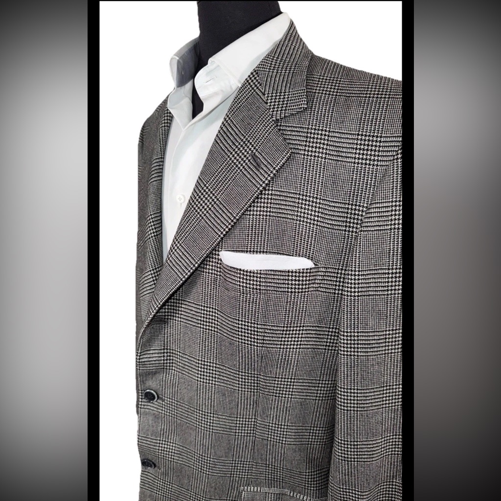 Brioni Nomentano Pure Escorial Wool Flannel Glen Plaid Sport Coat 44